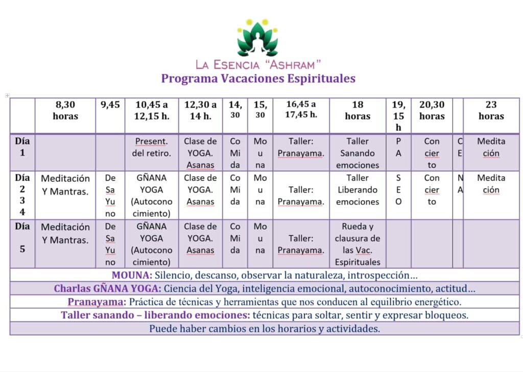 escapadasconalma.com retiros y escapadas espirituales.